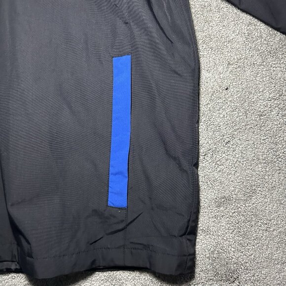 Dominos Gear Jacket Mens Size Large Black Rain Jacket Windbreaker Hooded Zip - Picture 6 of 14